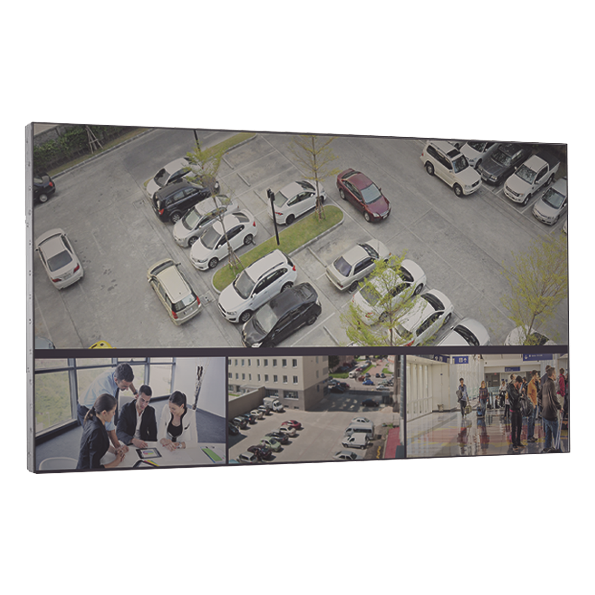 Pantalla LCD 55" para Videowall / Entrada HDMI - VGA - DVI - DP / Monitor Robusto / Bisel Delgado (3.5 mm) / Daisy Chain (Conexion en Cadena sin Software) — HIKVISION · SKU DS-D2055LU-Y