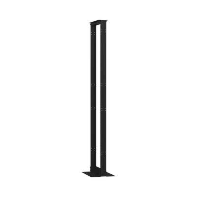 Rack de 2 Postes (Doble Perforación), Estándar 19", 45 Unidades, Fabricado en Acero, Base "L" para Anclar a Piso.