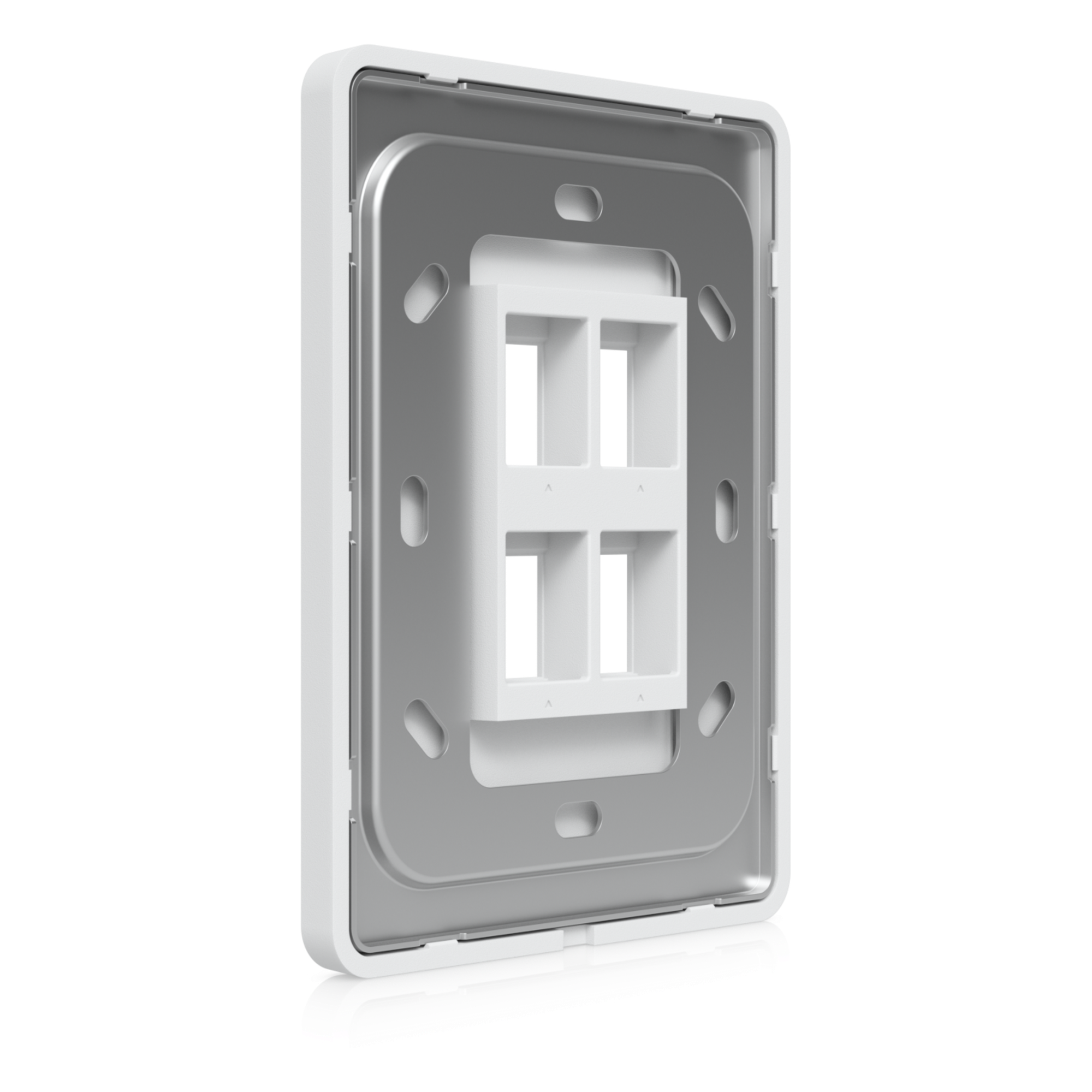 Placa Keystone / 4 Puertos / Superficie Pintable / Montaje 1-Gang / Paquete 4 Piezas