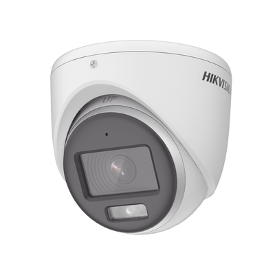 [ColorVu] Turret TURBOHD 3K (5 Megapixel) / Micrófono Integrado / Lente 3.6 mm / Imagen a Color 24/7 / 40 mts Luz Blanca / Exterior IP67 / dWDR / 4 Tecnologías — HIKVISION · SKU DS-2CE72KF0T-FS