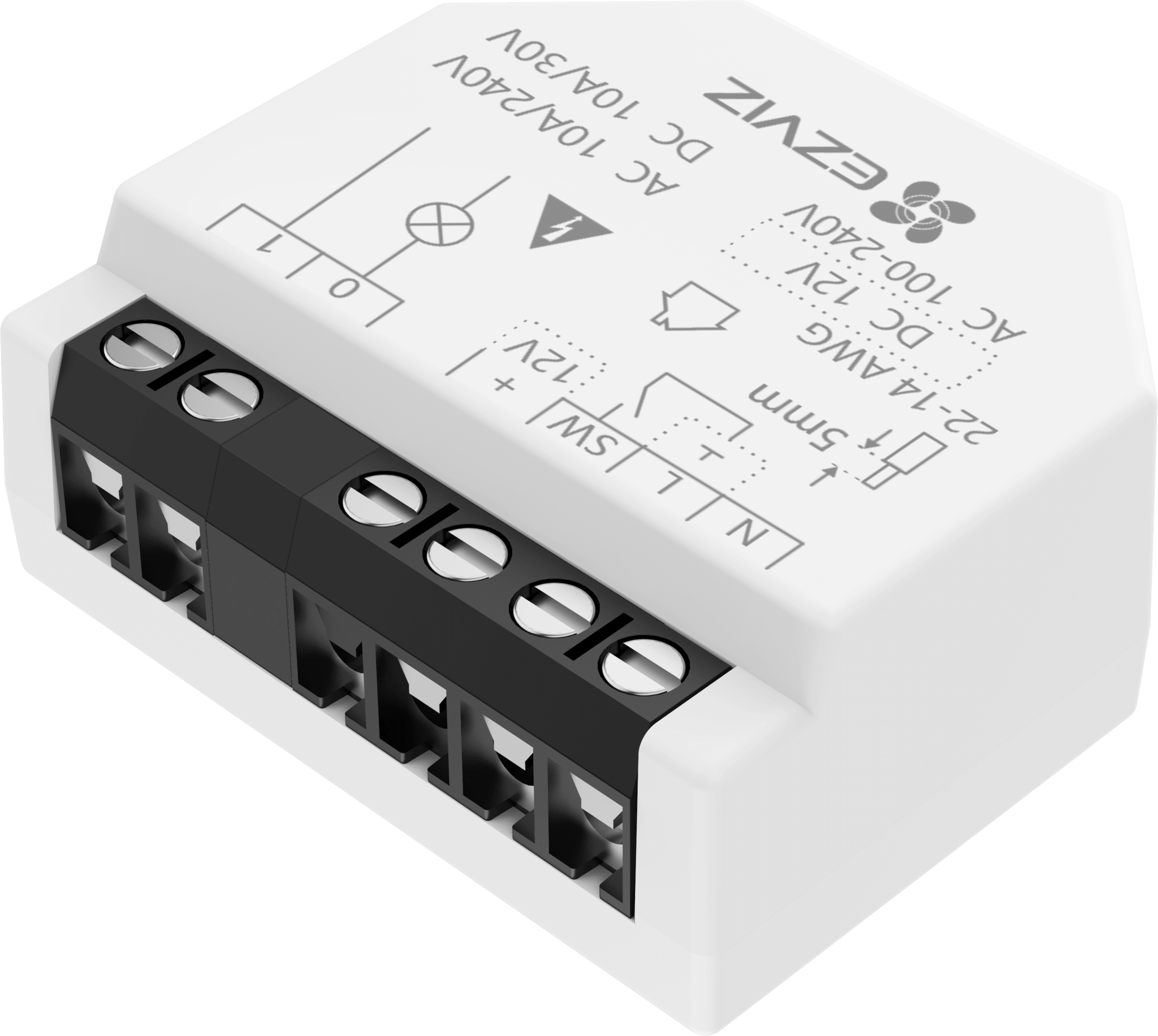 Relé Inteligente Wi-Fi, CS-T35-R100-WD, 16A 250VAC, Wi-Fi 6 y BLE, Control por App EZVIZ, Compatible con Google Assistant, Amazon Alexa y Matter, Protecciones de Temperatura y Sobrecarga