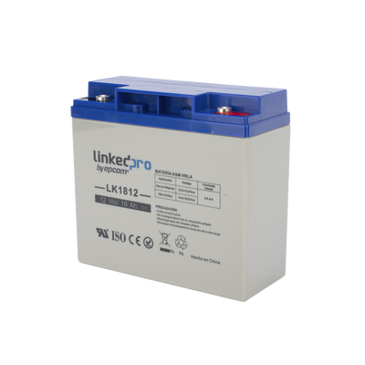 Batería de respaldo 12 V | 18 Ah | AGM | Especial para Seguridad Electrónica | UPS | Sistemas de Emergencia | Vida útil 5 años | Terminales T1