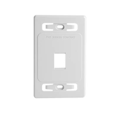 Placa de Pared Modular MAX, de 1 Salida, Color Blanco