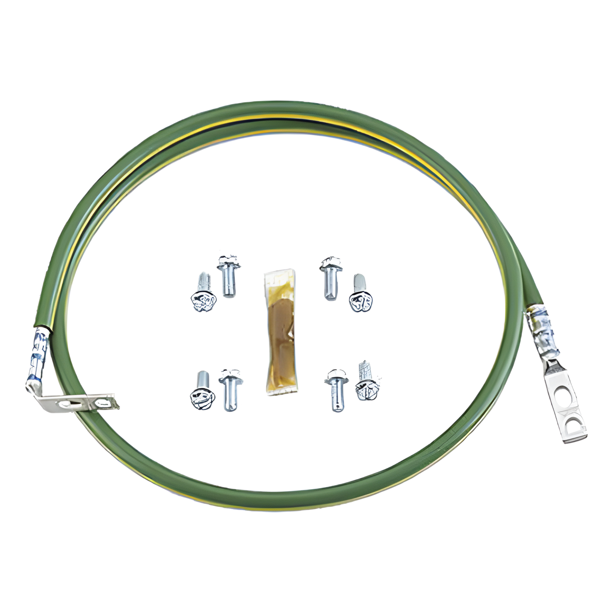 Jumper Para Aterrizar Equipos en Racks o Gabinetes, 10 AWG, Con Terminal Doblada a 45 Grados, Terminal Recta Para Equipos, 61 cm de largo — PANDUIT · SKU RGEJ1024PHY