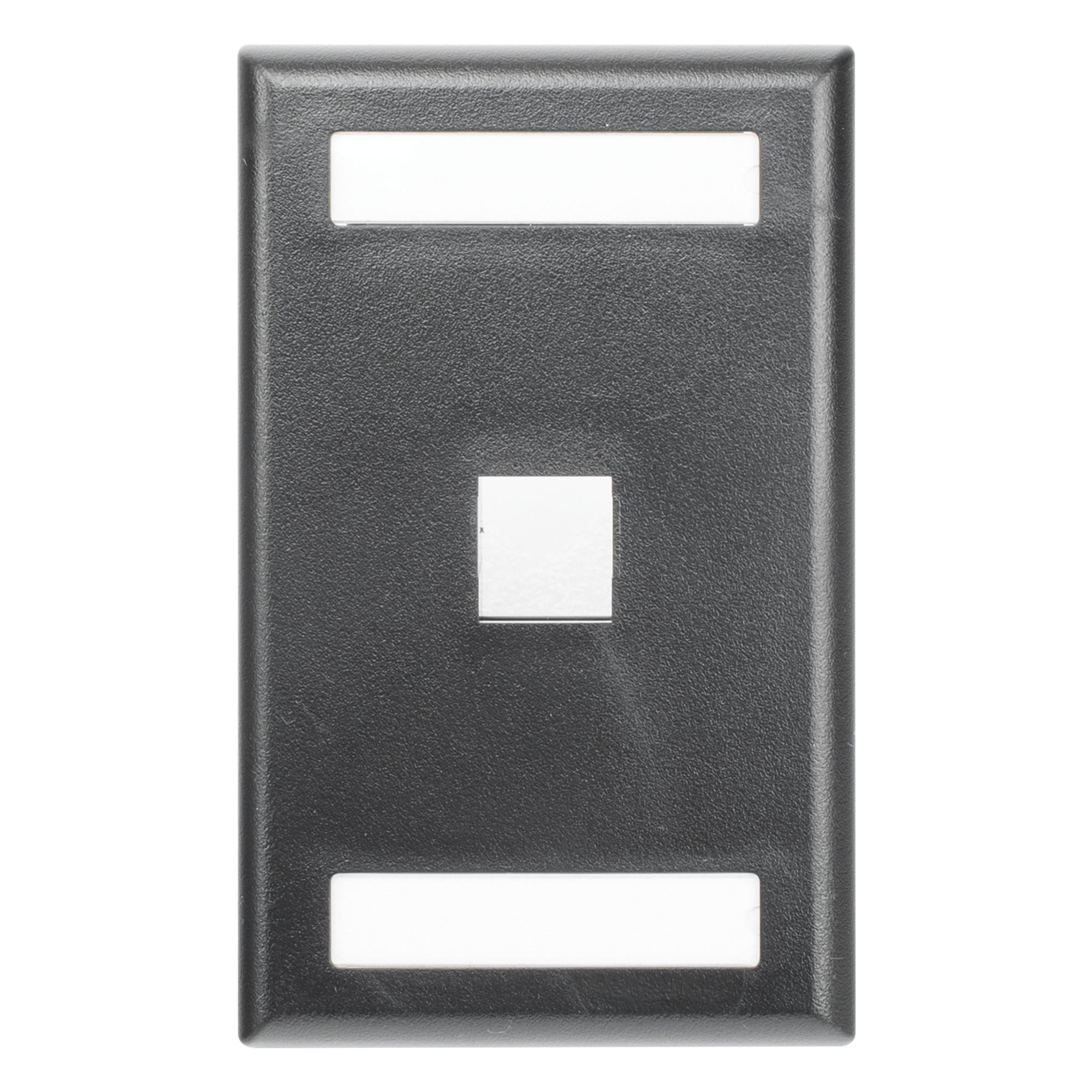 Placa de Pared Vertical / 1 Puerto Keystone / 69.8 x 114.3 mm / 2.75 x 4.5 pulg. / Con Espacios para Etiquetas / Color Negro — PANDUIT · SKU NK1FBL