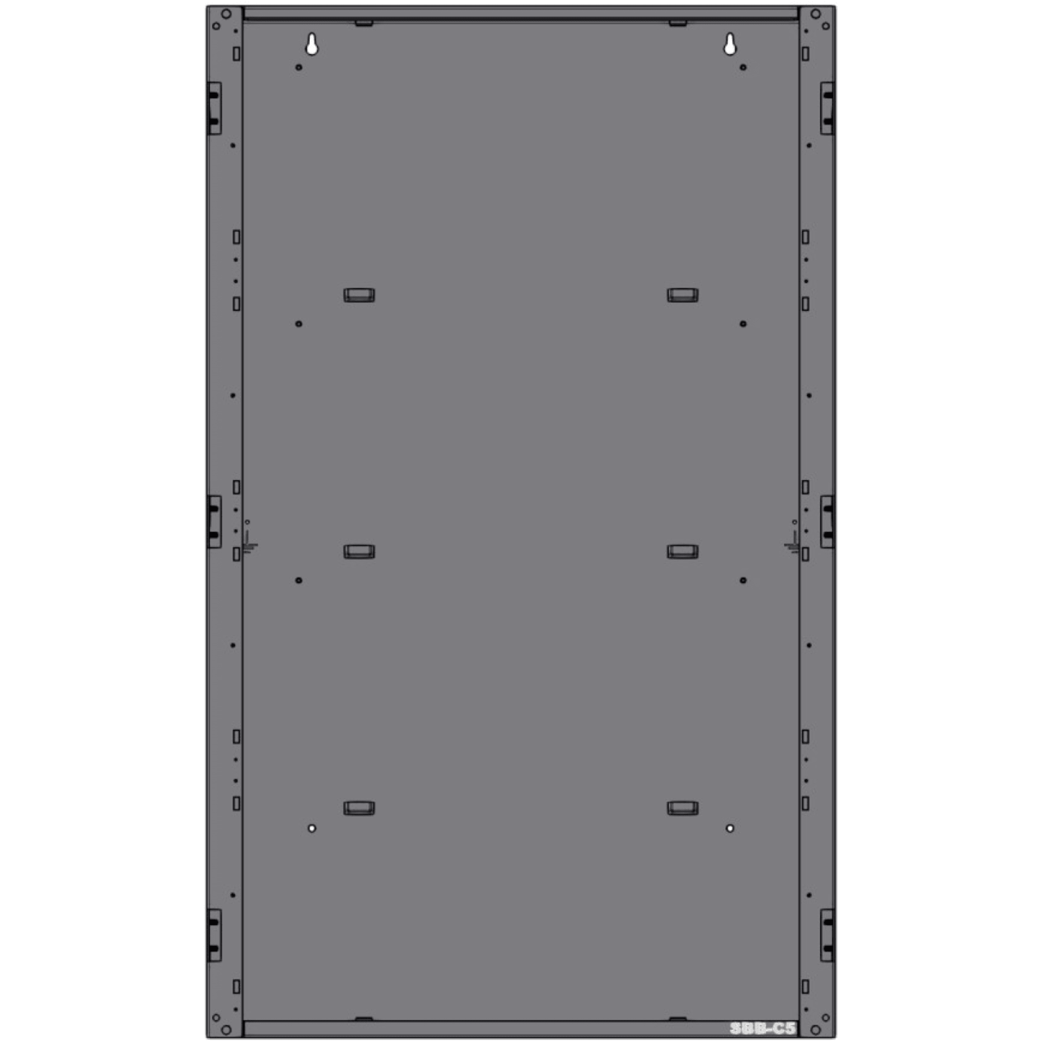 Caja Trasera para Gabinete de Panel de Alarma Contra Incendio / Acero Calibre 16 / Tres Niveles / Tamaño C / 25.41 x 39.84 x 5.50 pulgadas (64.55 x 101.2 x 14 cm)