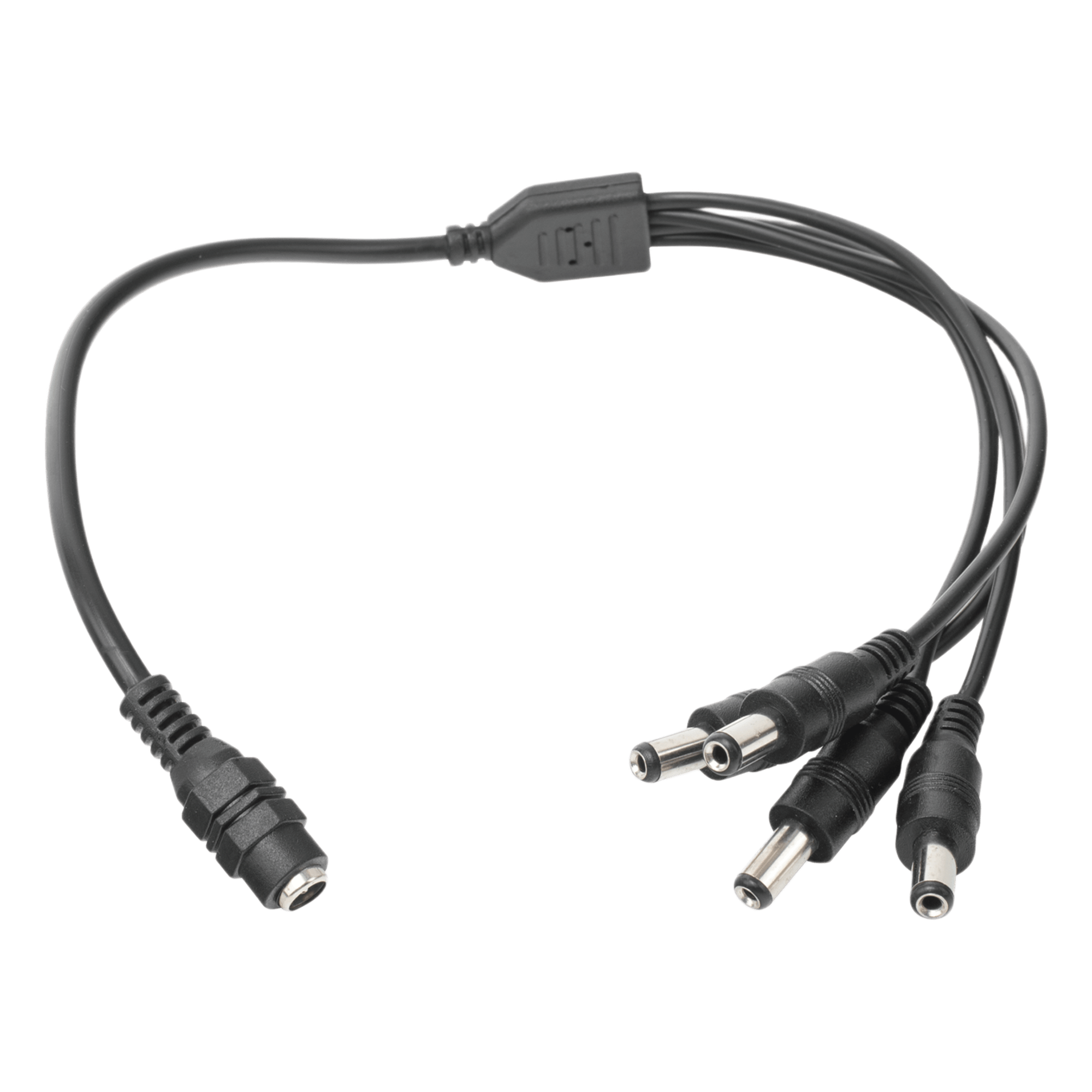 Cable con Conector Jack Hembra de 3.5 mm con 4 Salidas de Jack Macho (Divisor de Energía) / Tipo Pulpo / 4 Conectores Macho / 1 Conector Hembra / Jack de 3.5 mm — EPCOM POWERLINE · SKU JR-F52