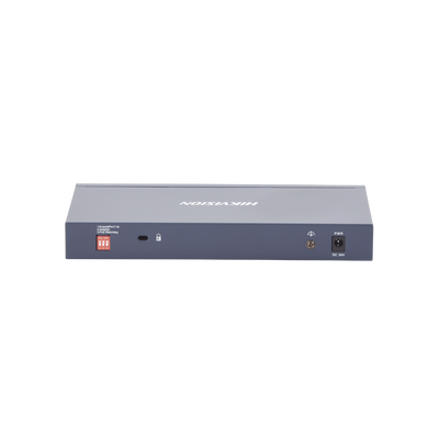 Switch PoE+ / No Administrable / 7 Puertos 1000 Mbps 802.3 af/at (30 W) / 2 Puertos 1000 Mbps Hi-PoE (90 W) / 1 Puertos 1000 Mbps Uplink / 1 Puerto SFP / Modo Extendido hasta 300 Metros / 110 Watts