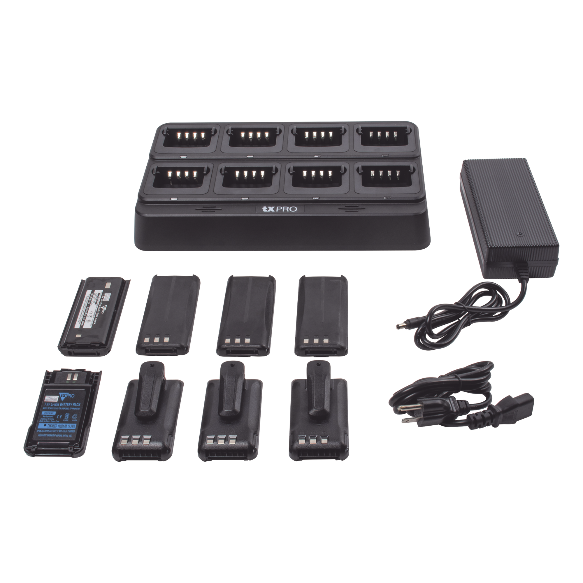 Cargador de Escritorio / 8 Cavidades / Dual Química Ni-MH y Li-Ion / 15 V 8 A / 100-240 VCA