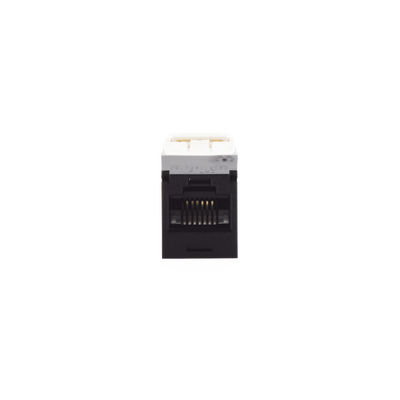 Conector Jack RJ45 Estilo TG, Mini-Com, Categoría 6, de 8 Posiciones y 8 Cables, Color Negro