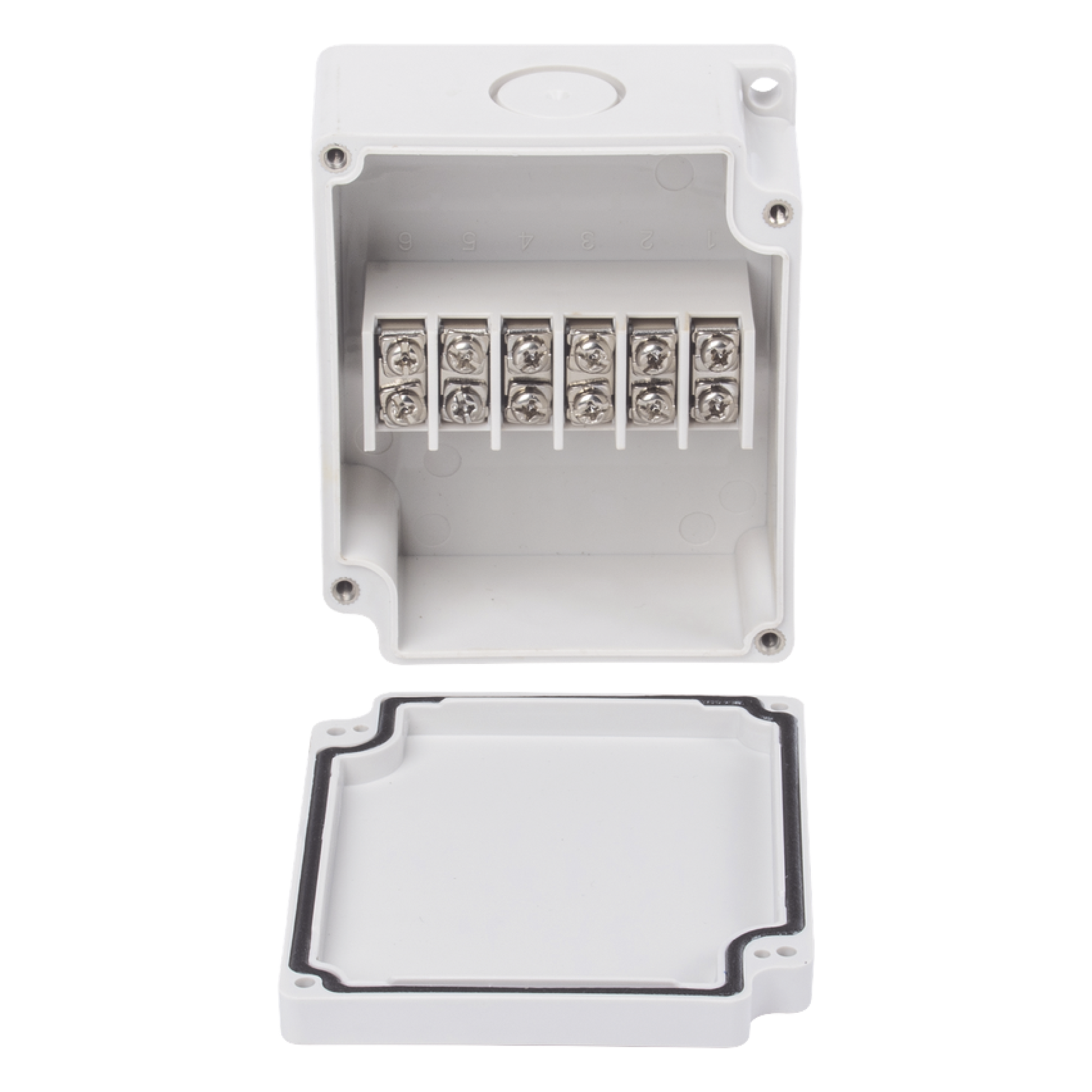 Cajas de Interconexión con 6 Terminales. De 91 x 75 x 43 mm — PRECISION · SKU PST-TJ6-PM