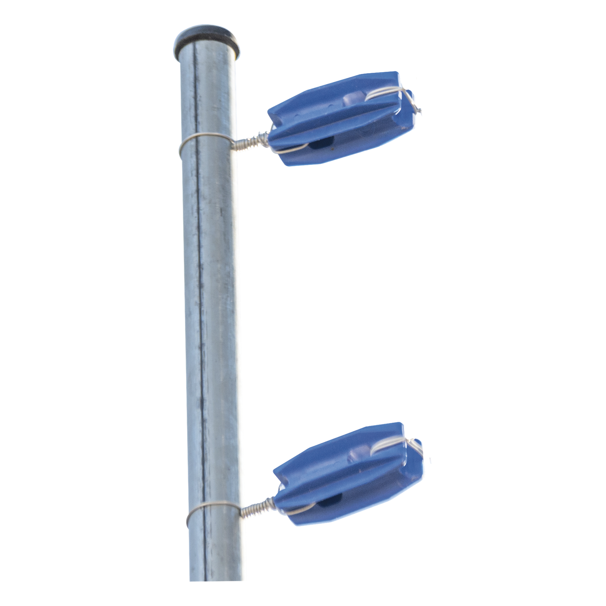 Aislador Azul de Esquina para Cercos Eléctricos / 18 kV / Resinas Vírgenes / Resistencia 7.5-10.2 kg / Anti UV / 66 mm x 31.6 mm — SFIRE · SKU SFESQUINEROB