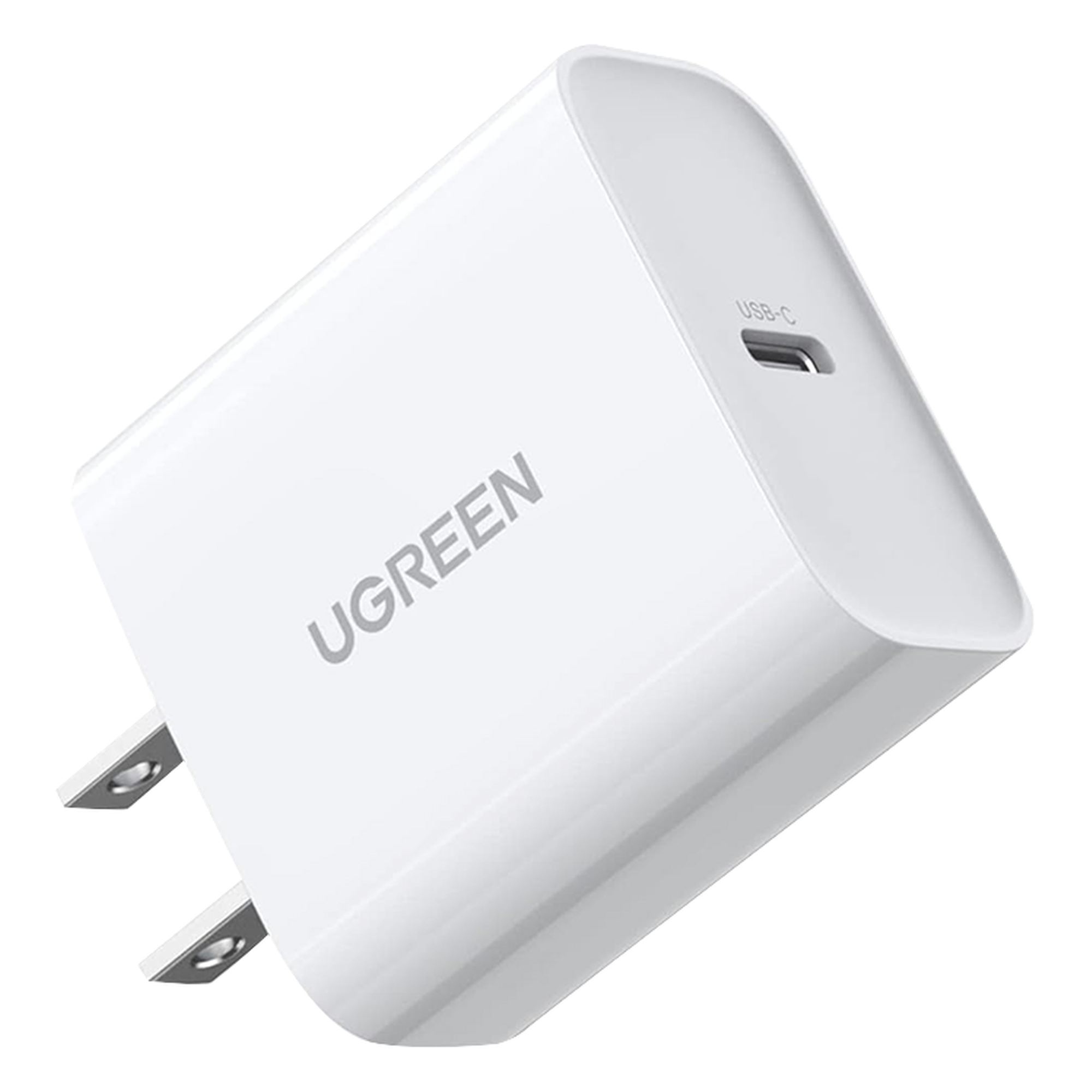 Cargador USB-C de 20W | 1 USB-C de Carga Rápida | QC4.0+ | PD3.0 | PPS | BC1.2| Carga Inteligente | Chip PWM | Múltiple Protección | Mayor Eficiencia Energética | Tamaño Compacto | Carcasa Ignifuga | Color Blanco. — UGREEN · SKU 60449B