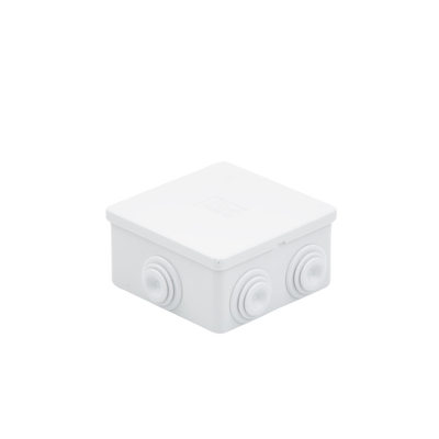 Caja Estanca de PVC Para Derivación y Conexión, 10 Entradas, Tapa con Tornillo de 1/4" de Vuelta, 150x110x70 mm (Área interna), Uso Exterior IP55, Material que no Propaga el Fuego y Libre de Hálogenos