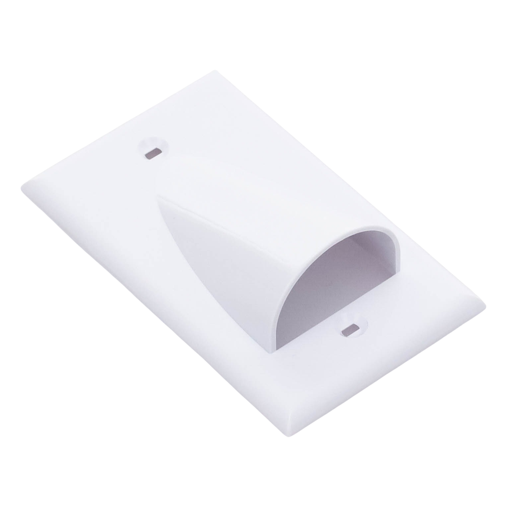 Placa Pasa Muro / 111.2 x 66.7 mm / Cable hasta 10 mm / ABS Blanco / UL-94V-0 / Empotrable