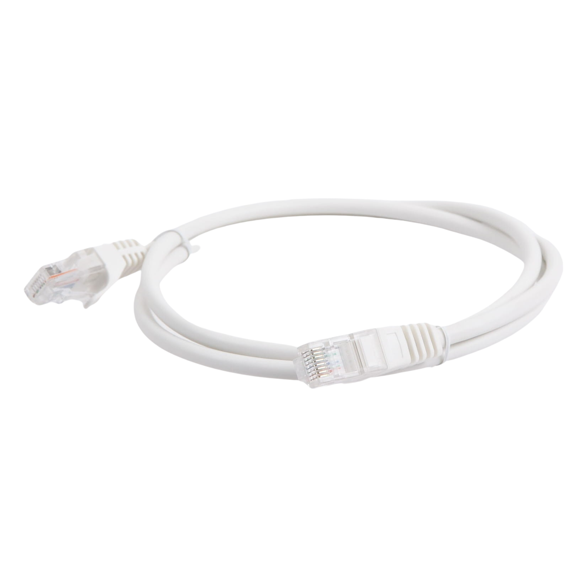 Cable de Parcheo UTP Cat5e / 1 Metro (3.28 Pies) / Blanco / RJ45 / 100 Ohms