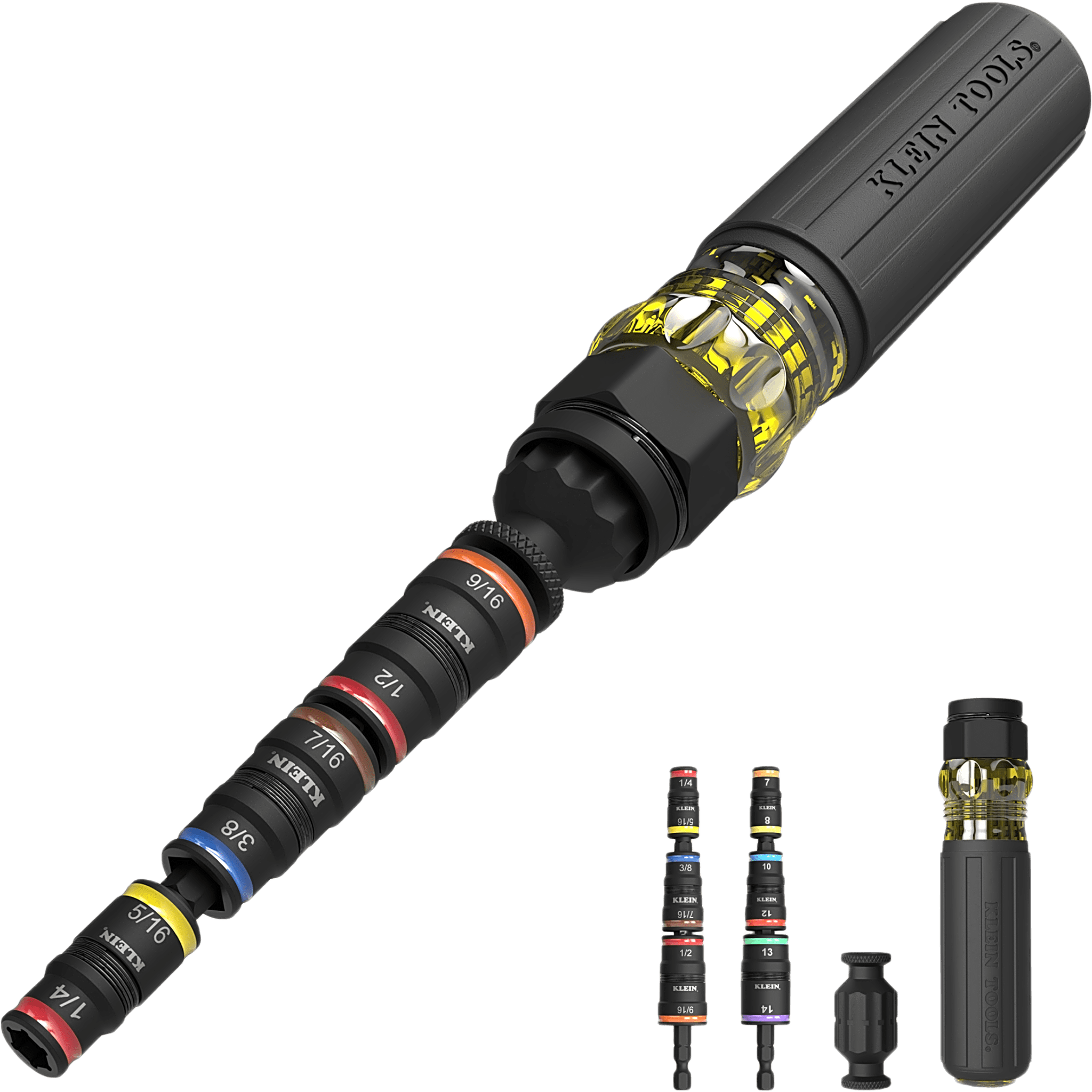 Desarmador de Impacto / 14 en 1 /  Magneto de Tierras Raras / Almacenamiento Dual / Asistencia de Torque /  Adaptador 7/8". — KLEIN TOOLS · SKU 32914HD