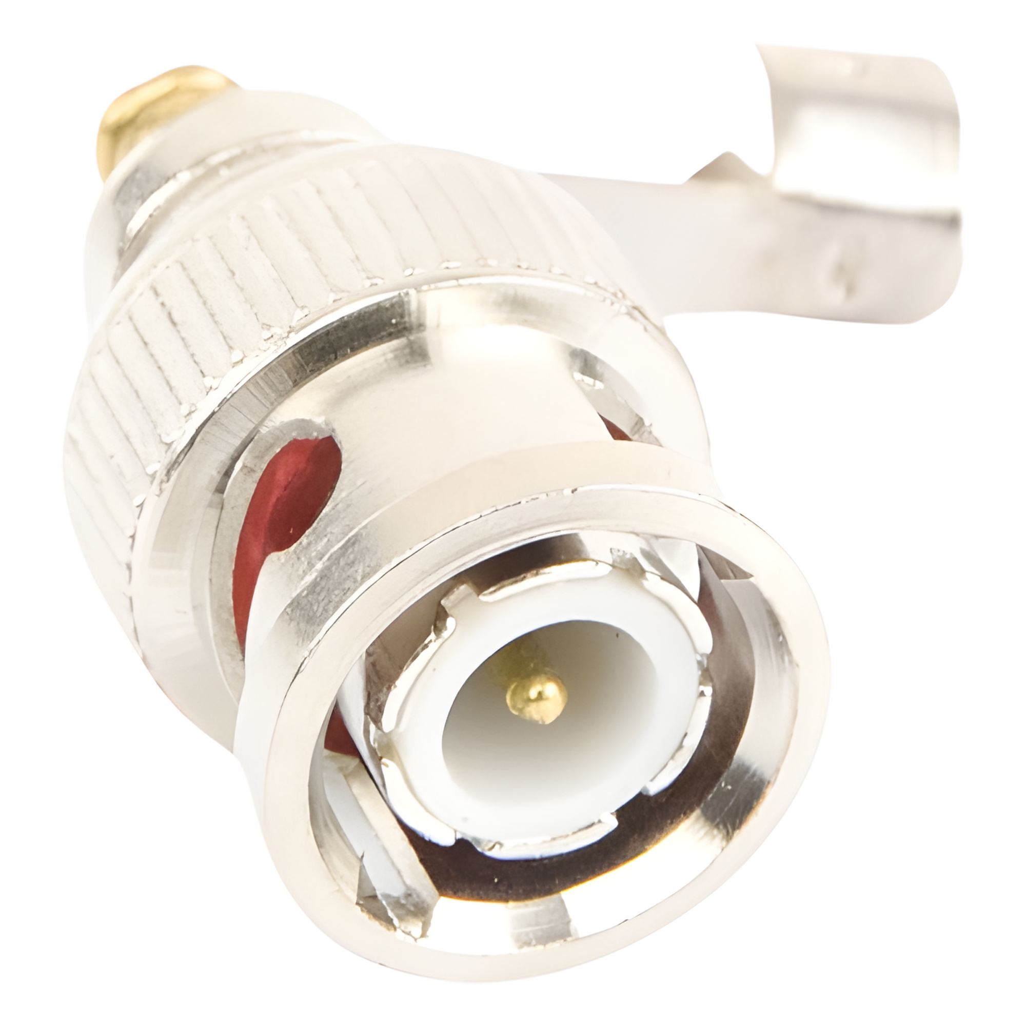 Conector BNC Macho / 75 Ohm / Base de Alivio PVC / Níquel-Oro-PTFE / RG-59 / 55 mm Longitud
