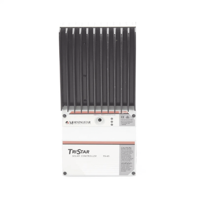 Controlador de Carga Solar TriStar PWM 45 A / 12V 24V 48V / Puerto RS-232 / Hasta 4 kW / Disipador de Calor / 7 Preajustes