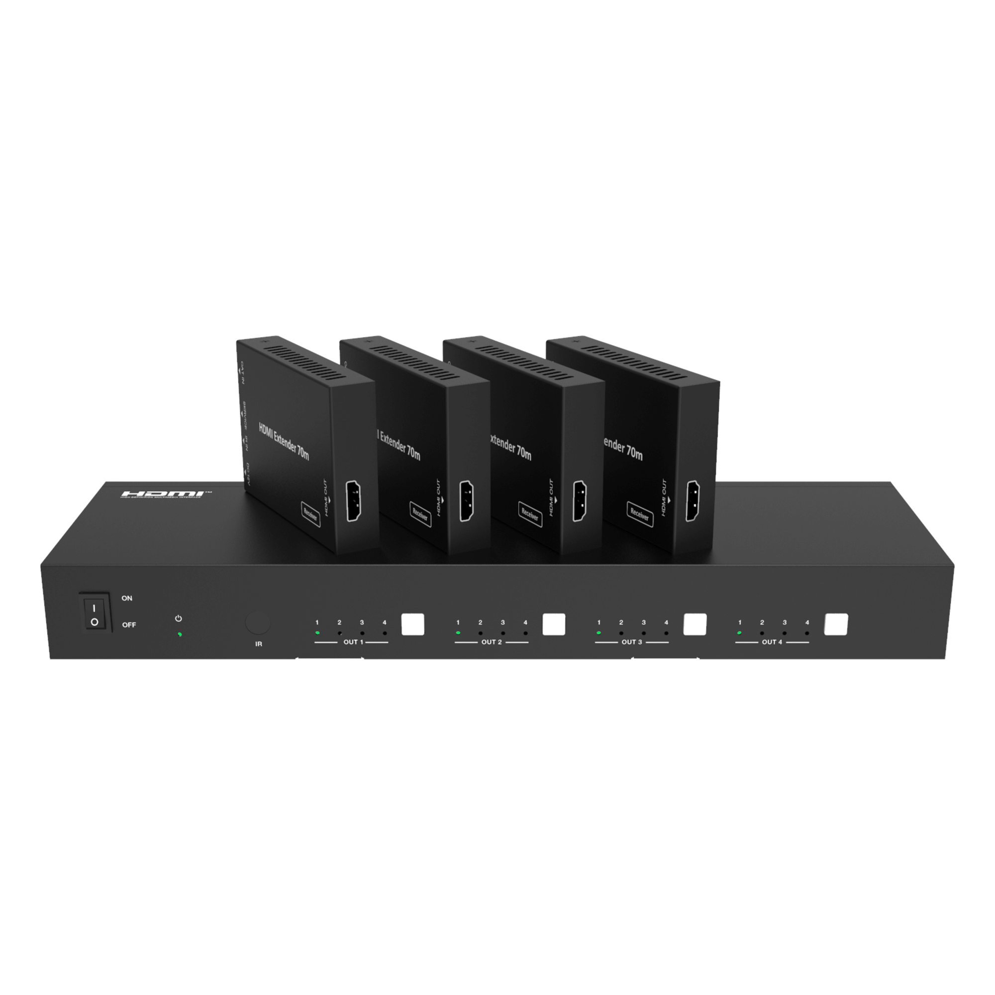 Extensor 4x4 HDMI sobre CAT 70 metros