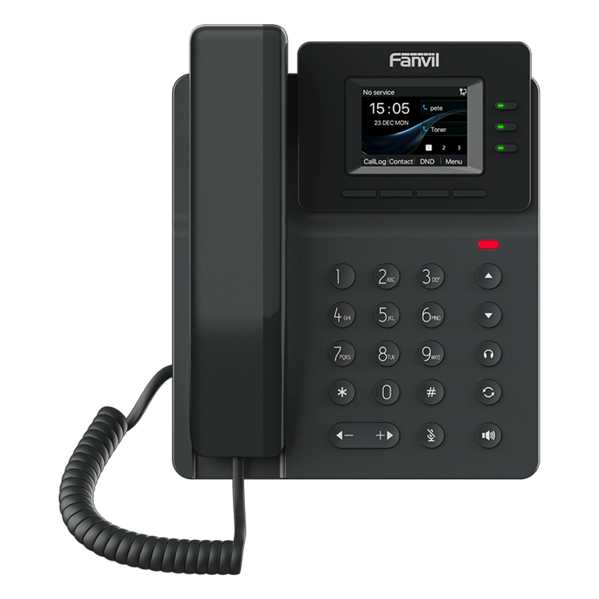 Teléfono IP empresarial para 4 líneas SIP con pantalla LCD de 2.4 pulgadas a color, Opus y conferencia de 6 vías, PoE. — FANVIL · SKU V60P