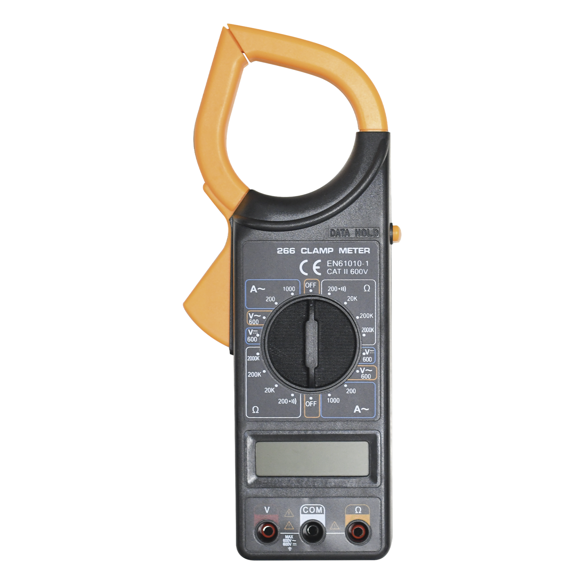 Multímetro Digital de Gancho Compacto 600 Vcc / Vca CATII. Con pantalla LCD (No incluye Batería) — PRECISION · SKU DT266