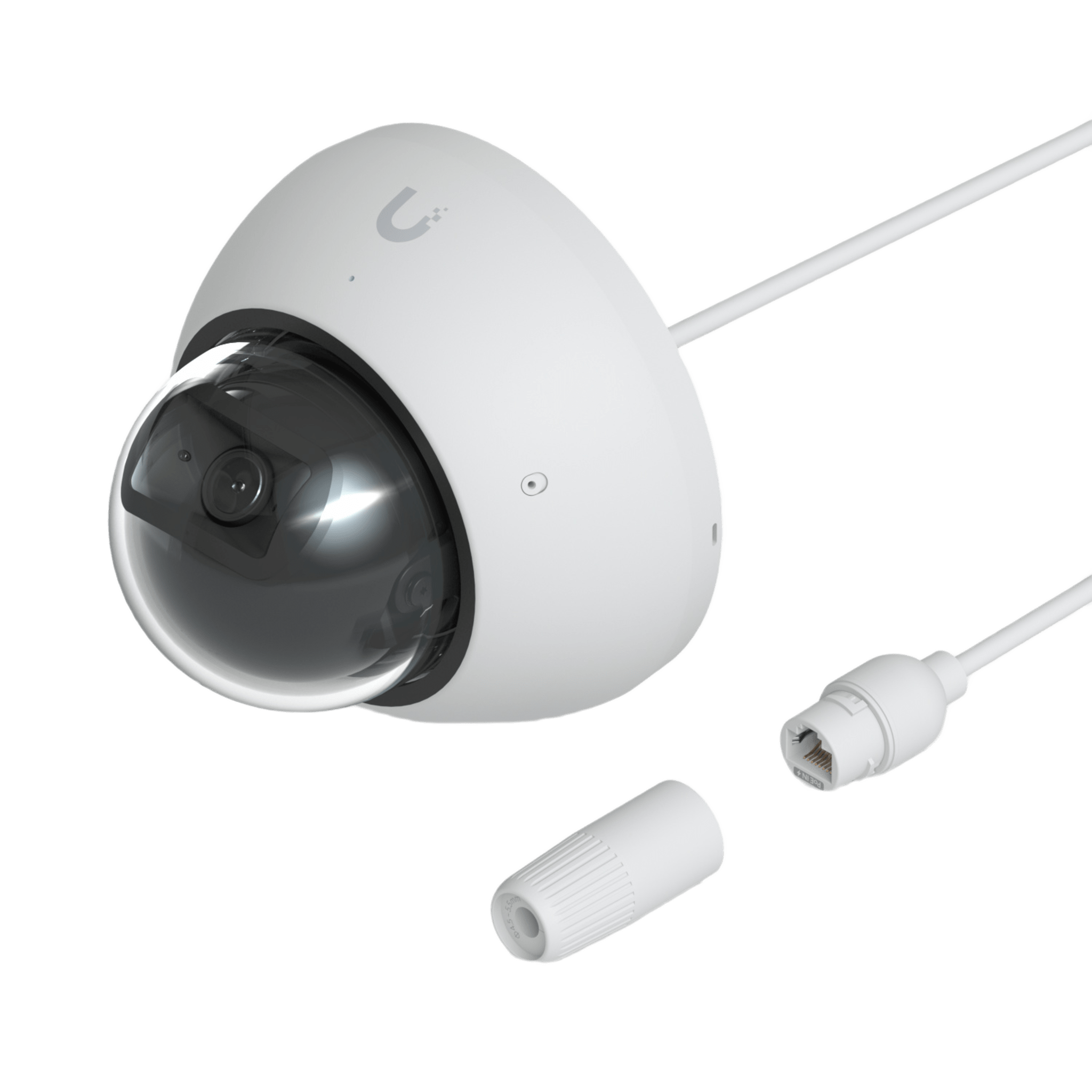 Cámara UniFi Protect G5 AI Dome Blanco, Para Interior o Exterior, 4K (8MPX), Ángulo 109.9°. Visión Nocturna IR Hasta 40m, Detecciones Inteligentes de Rostros y Placas, Audio Bidireccional, Protección IP66, Anti-Vandalismo