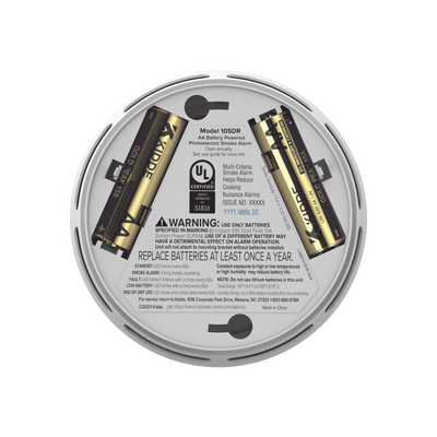 Detector de Humo Compacto Fotoeléctrico Autónomo | Batería Reemplazable AA | Modelo 21031428 | Paquete de 6