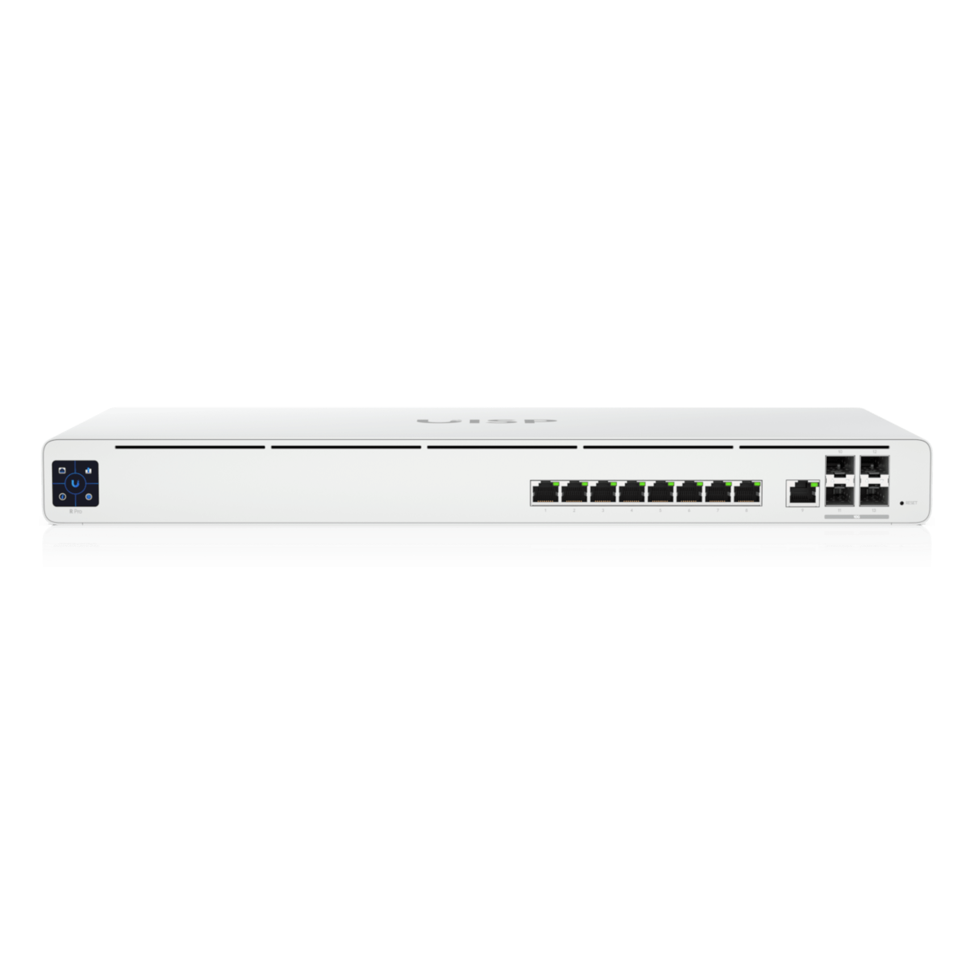 Router para ISP / 9 Puertos GbE RJ45 / 4 Puertos 10G SFP+ / Switch Capa 2 / NAT 9.5 Gbps / Pantalla Táctil 1.3" / Montaje en Rack