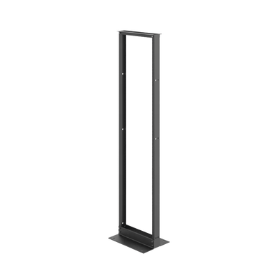 Rack de Dos Postes Estándar de 19 in, Rieles Numerados y Roscados #12-24, Fabricado en Aluminio, 45 Unidades de Rack, Color Negro