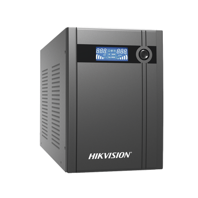 UPS de 2000 VA / 1200 W / Pantalla LCD / Protección Contra Sobrecarga y Descarga / Entrada y Salida 120 VCA / 4 Tomas NEMA 5-15R  — HIKVISION · SKU DS-UPS2000-X