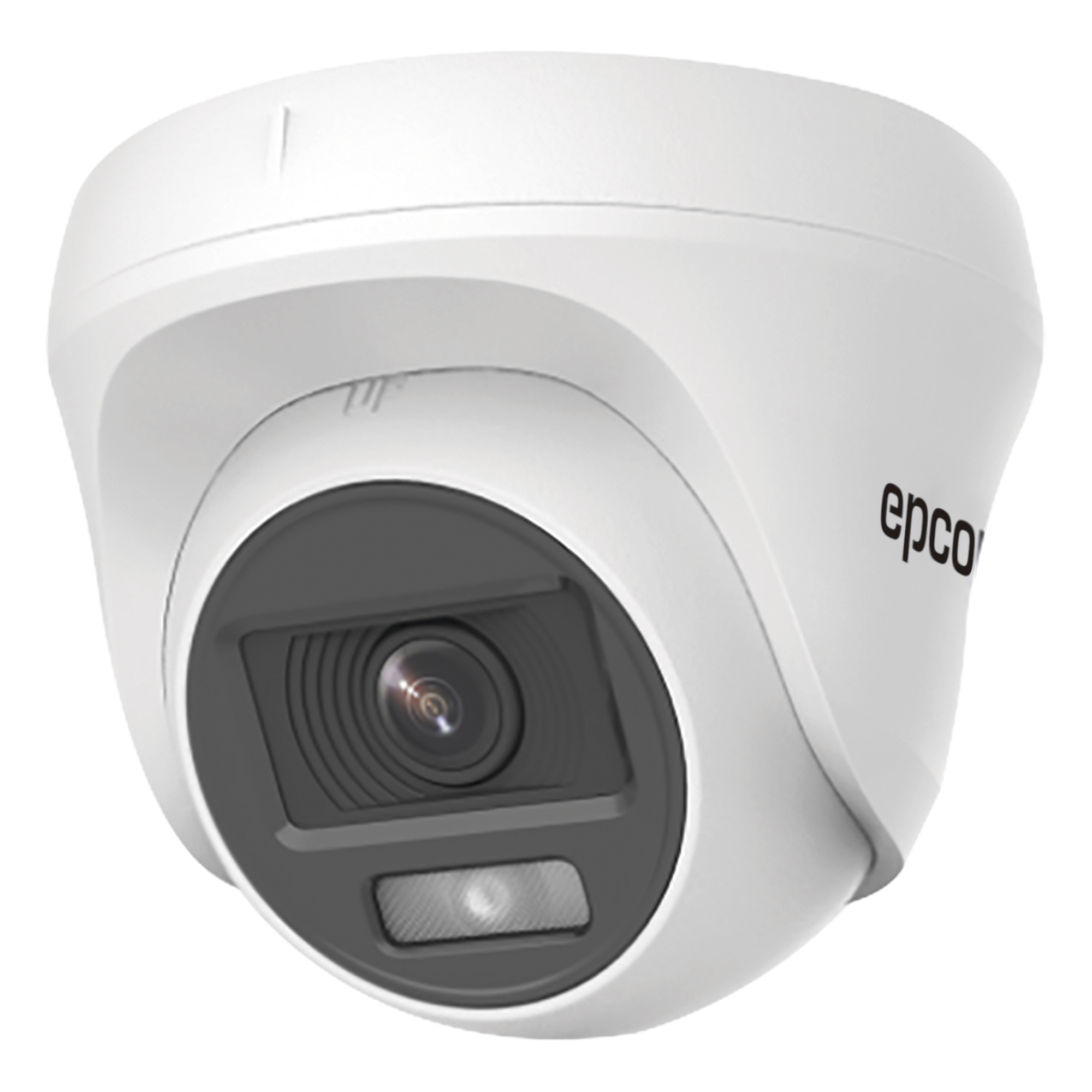 Turret TURBOHD 2 Megapíxel (1080p) / Imagen a color 24/7 / Lente 2.8 mm / Policarbonato / Luz Blanca 20 mts / Interior / Microfono Integrado / TVI-AHD-CVI-CVBS / dWDR — EPCOM PROFESSIONAL · SKU E8-TURBO-PC/A