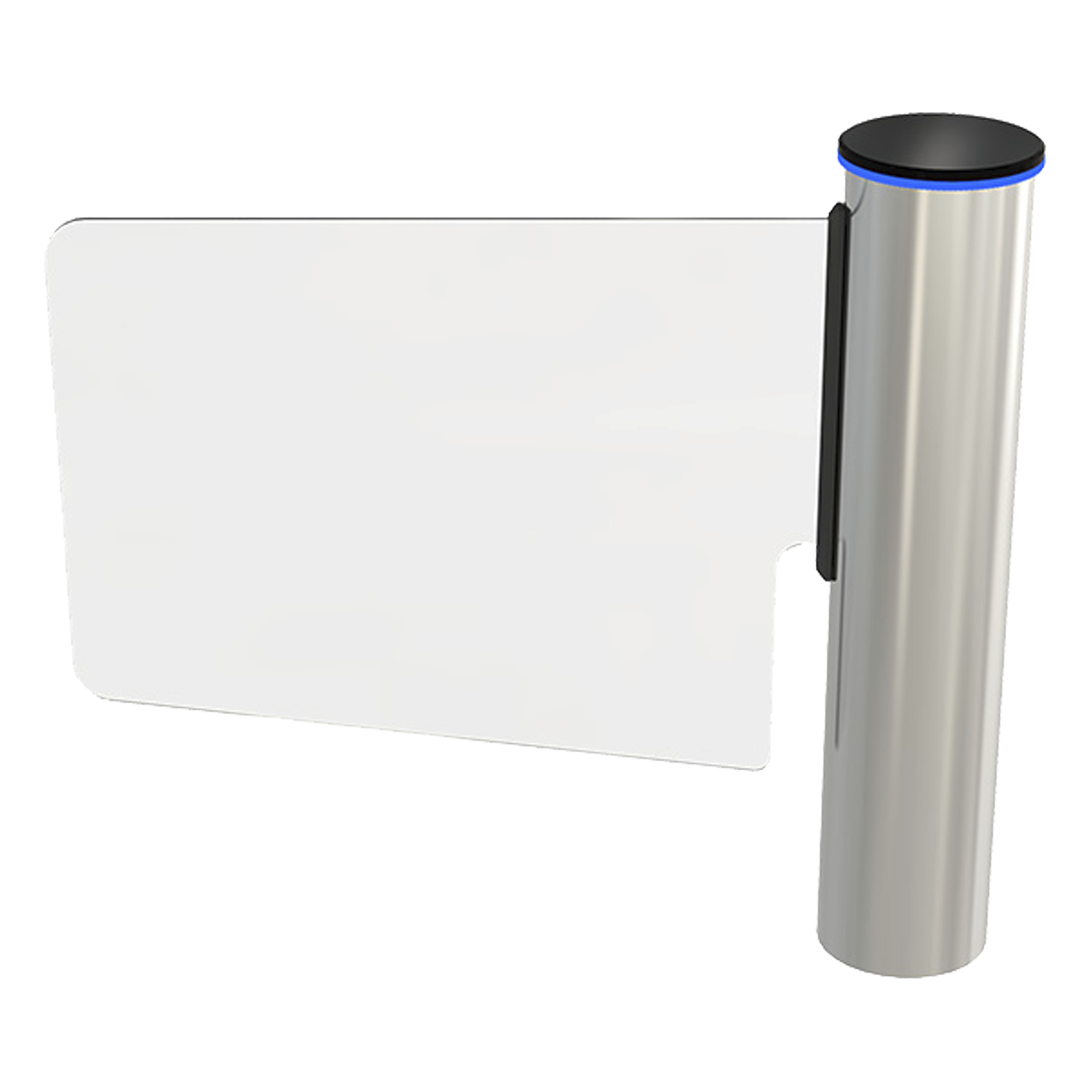 Torniquete Tipo Ala o Bandera Fabricado en Acero Inoxidable 304 con Hoja de Cristal Templado / Acceso Bidireccional con Corona LED — CAME · SKU GLA-1