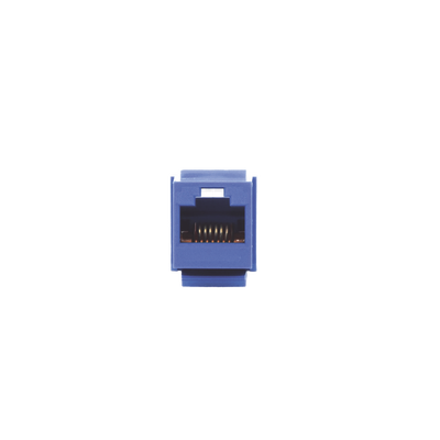 Conector Jack Estilo Leadframe, Tipo Keystone, Categoría 5e, de 8 Posiciones y 8 Cables, Color Azul