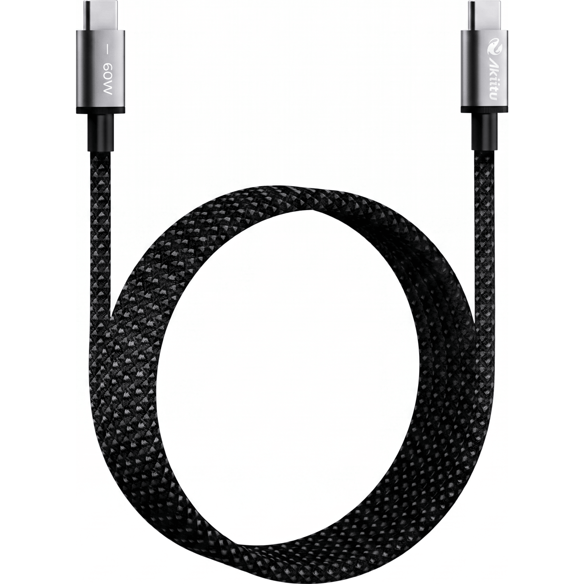 Cable de Carga USB-C a C 1.5 Metros (4.92 Pies) / Tecnología GaN (Nitruro de Galio / Fast-Charging / Potencia 60W / Velocidad Transferencia 480 Mbps / Material Nylon / Conector Aluminio Anodizado
