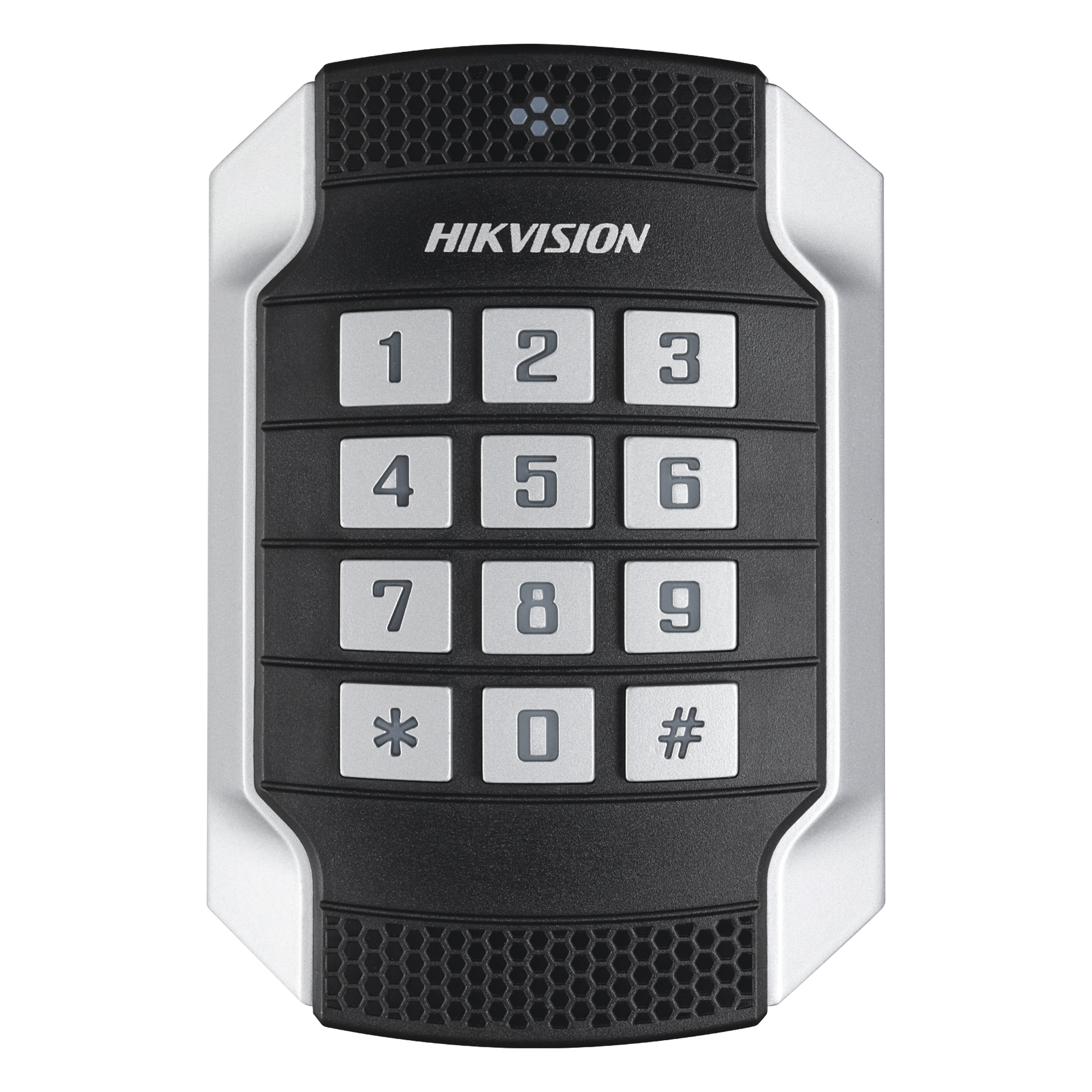 Lector de Tarjetas MIFARE y Contraseñas / Wiegand W26 - W34 y RS-485 / IP65 / IK10 / Estetico y Facil de Utilizar / Indicador LED — HIKVISION · SKU DS-K1104MK