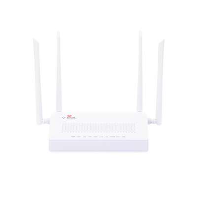 ONU Dual GPON/EPON con Wi-Fi AC de doble banda, 1 puerto SC/APC + 2 puertos LAN Gigabit + 1 puerto FXS + 1 Puerto CATV