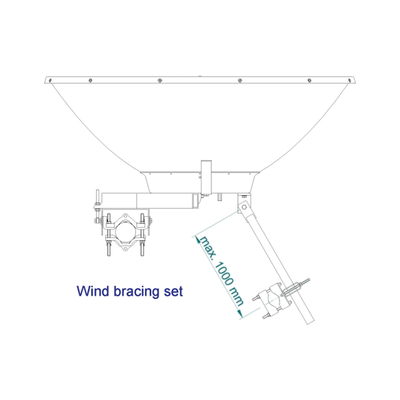 Antena direccional de Alto Rendimiento, 4 ft, Frecuencia de (4.9 a 6.1 GHz), Alto Aislamiento al Ruido, Ganancia de 35 dBi, Soporte de acero inoxidable, polaridad en 90 ° y 45 °, incluye montaje.
