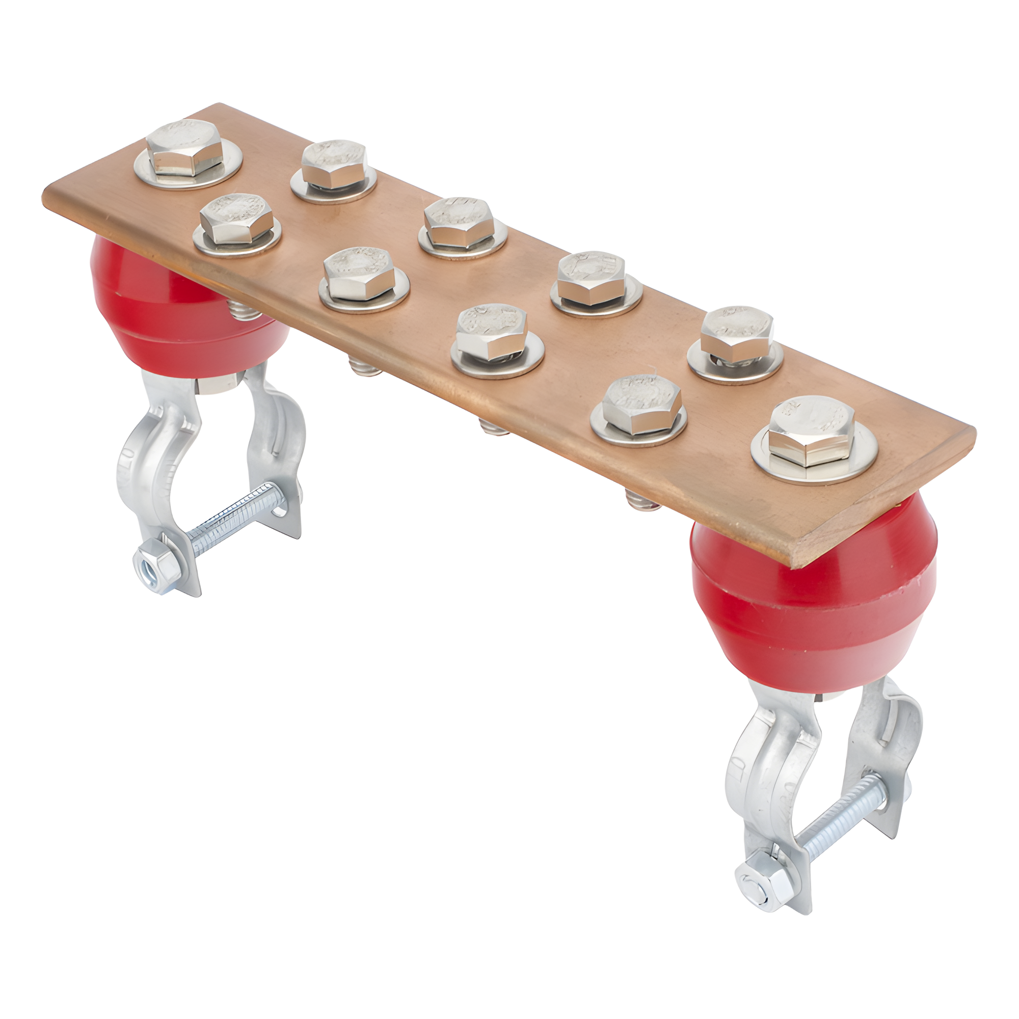 Barra Unión Torre 1000A / Cobre 100% / Compatible STZ30-45 / Aisladores Rojos / EIA-TIA-BICSI / TMGB-TGB — LINKEDPRO BY EPCOM · SKU LP-BU-TZ