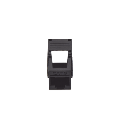 Módulo Jack Keystone Cat6 (Toolless), con Terminación en Ángulo 180 - Color Negro, Compatible con Faceplate y Patchpanel Linkedpro