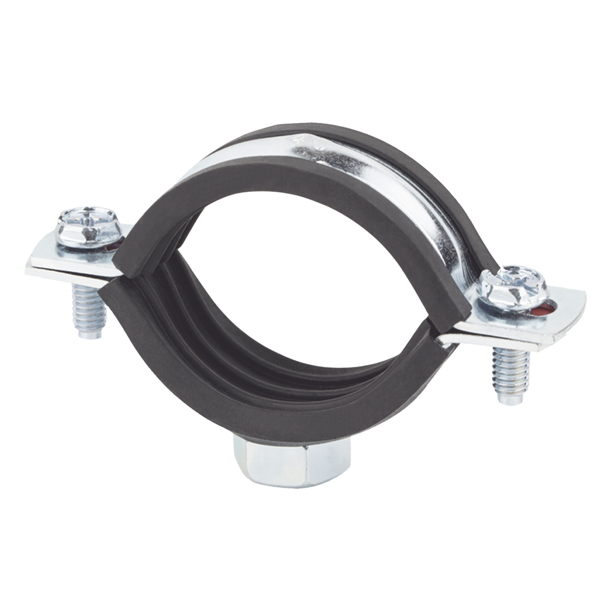 Abrazadera isofónica reforzada 1 1/2" (48mm). — INDEX · SKU AB-RIP-048