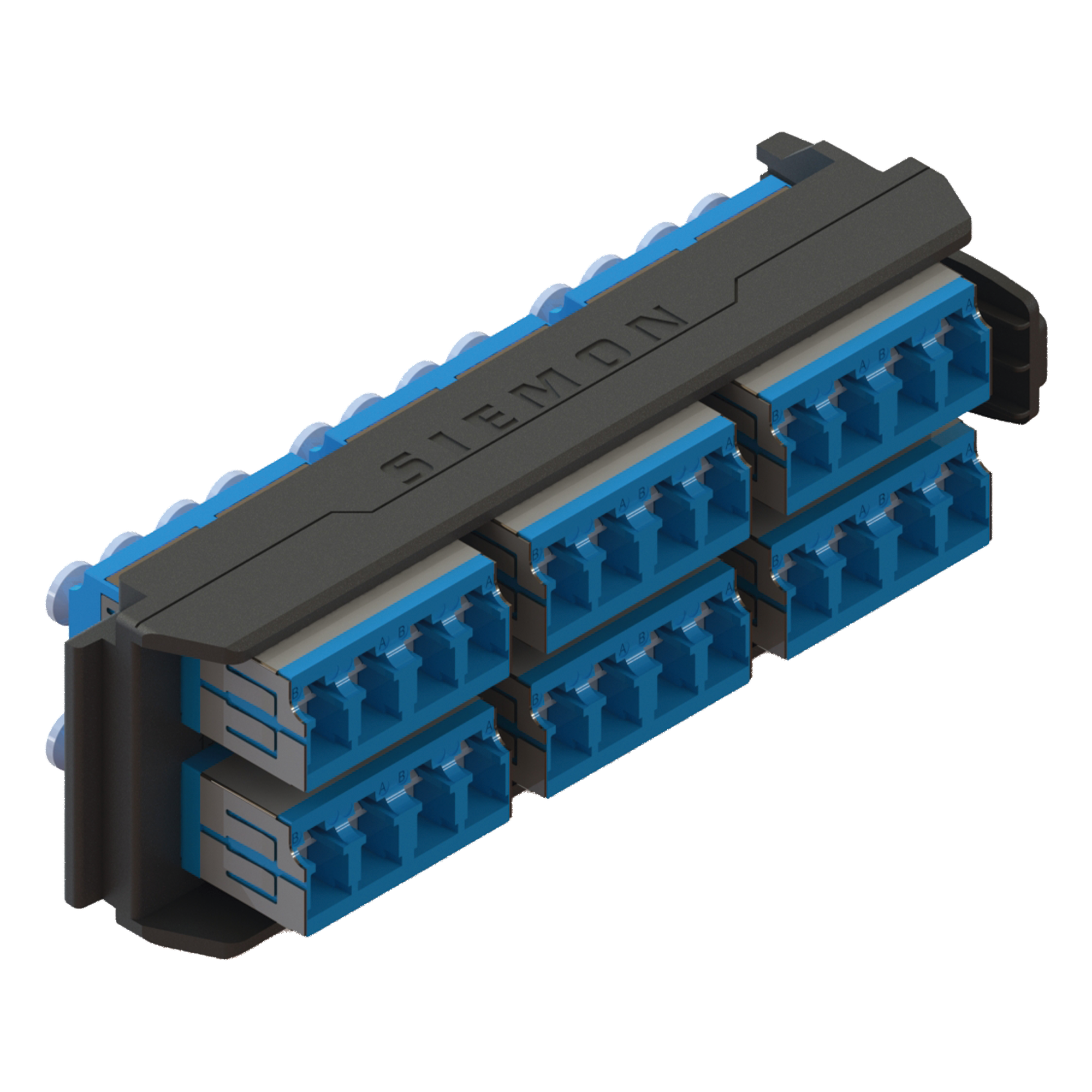 Placa Acopladora LightVerse, 12 Conectores Dúplex LC/UPC, Acepta hasta 24 Fibras Monomodo (No Shuttered) — SIEMON · SKU LVA24-LCU-BC-A