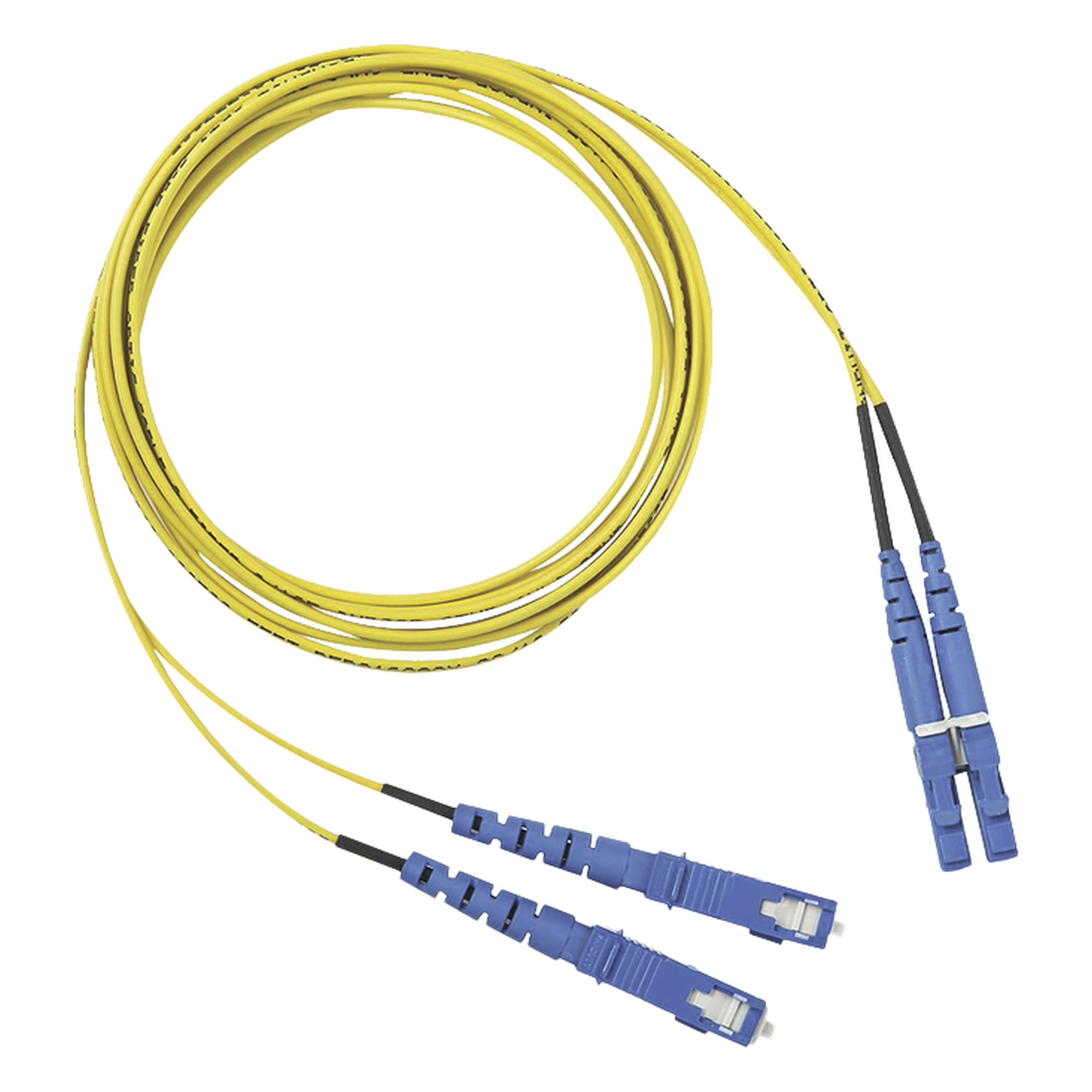 Jumper de Fibra Optica Monomodo 9/125 OS2, LC-SC Duplex, OFNR (Riser), Color Amarillo, 2 Metros (6.56 Pies) — PANDUIT · SKU F92ERLNSNSNM002