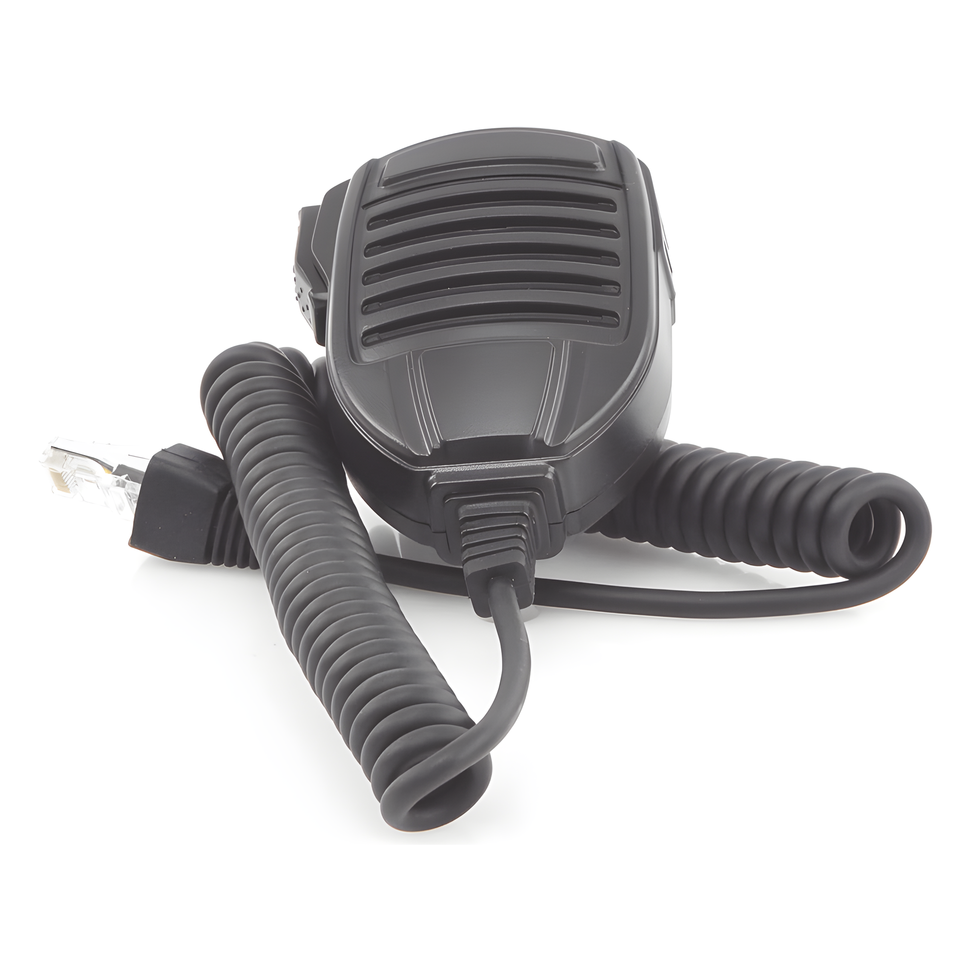 Micrófono PTT para Radio Móvil / Conector 8 Pines / IP54 / Cable Reforzado Kevlar / Resistencia 40 kg