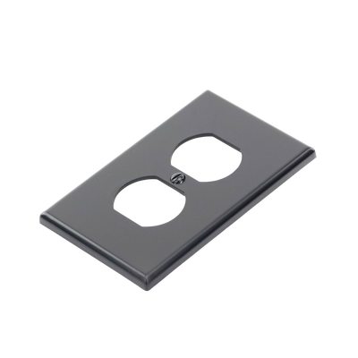 Tapa para Contacto Dúplex Color Negro.