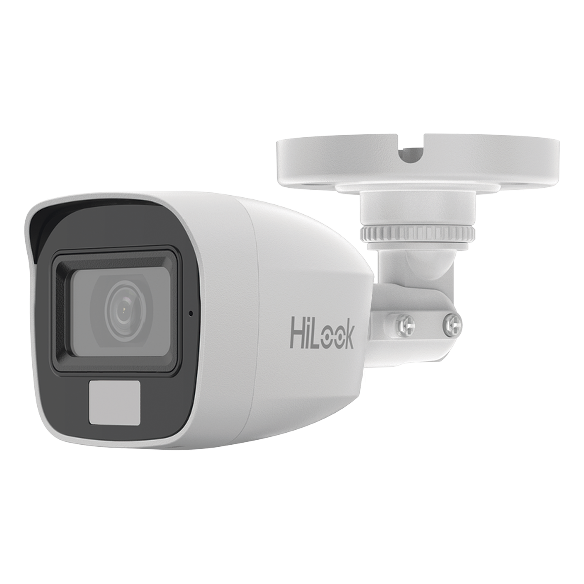 [Dual Light + ColorVu] Bala TURBOHD 3K megapixel / 20 mts IR + 20 mts luz blanca / Lente 2.8 (105° de Visión) / Exterior IP66 / Audio por Coaxitron / TVI-AHD-CVI-CVBS / Metal / Smart-Hybrid light — HiLook by HIKVISION · SKU THC-B157-LMS