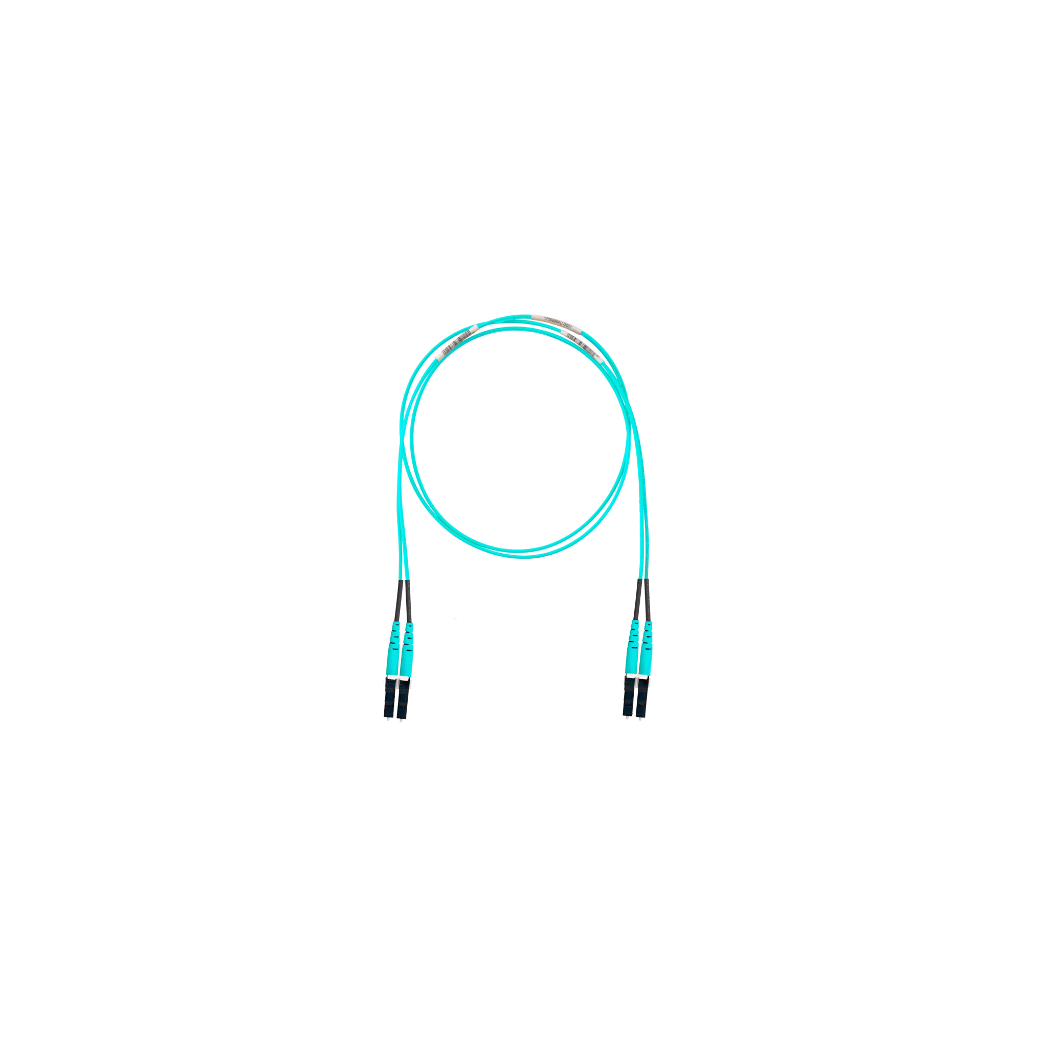 Jumper de Fibra Óptica Multimodo 50/125 OM4, LC-LC Duplex, OFNR (Riser), Color Aqua, 6 Metros (19.69 Pies)