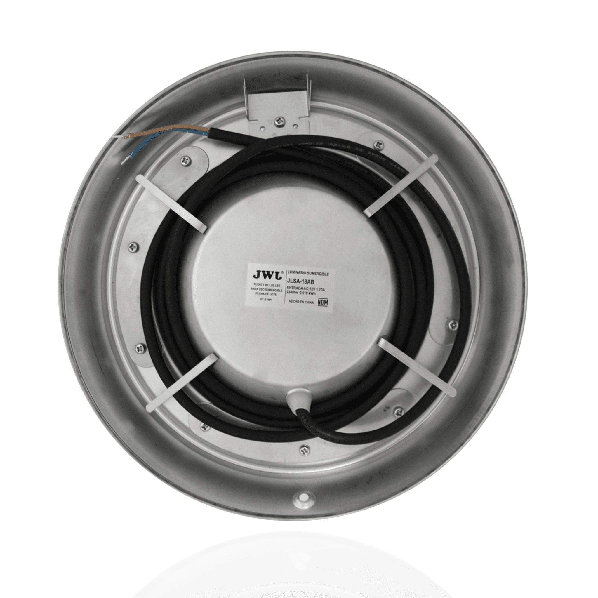 Luminario Sumergible /Luz Blanca 6500 K / 18W / 2340 lm / IP68 / Ø290mm x 62mm / No Dimeable / Uso Exterior.