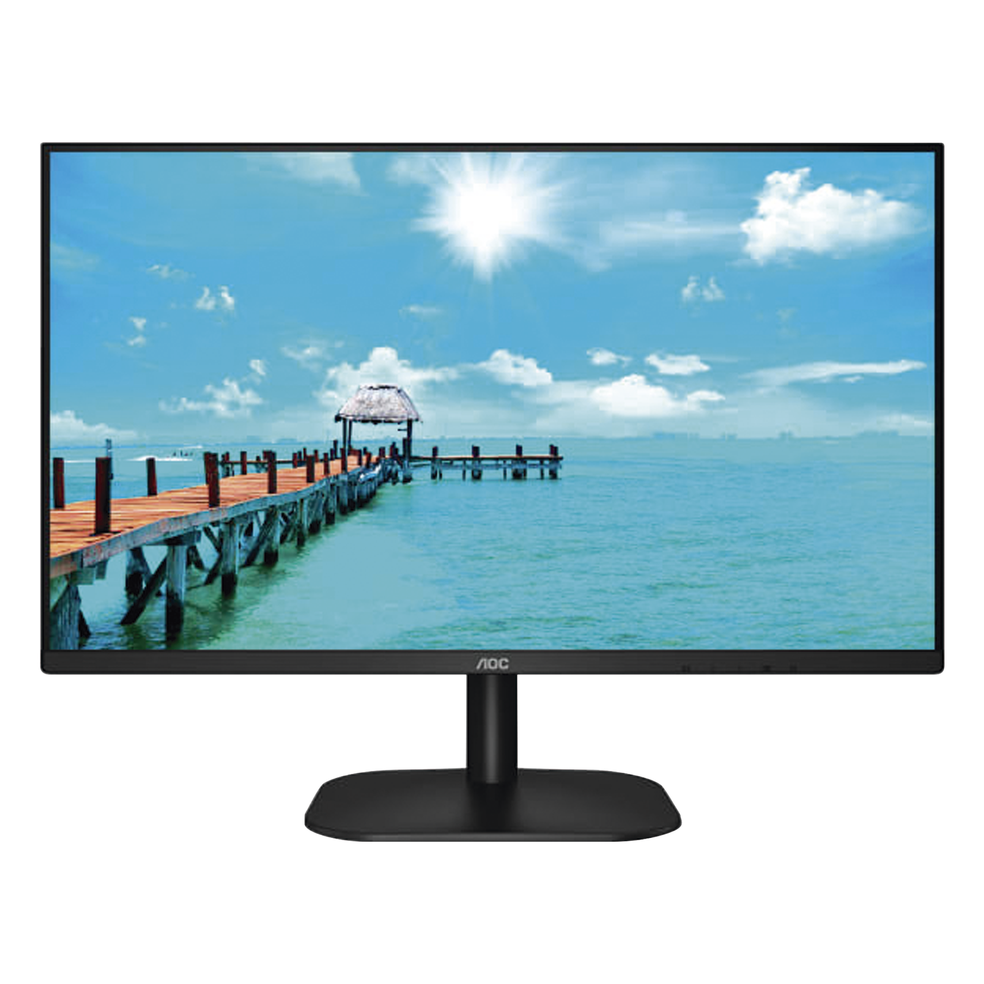 Monitor LED de 27" VESA, Resolución 1920 x 1080 Pixeles, Entradas de Video VGA / HDMI. Panel IPS LCD Backlight LED. Ultra Delgado — AOC · SKU 27B2H
