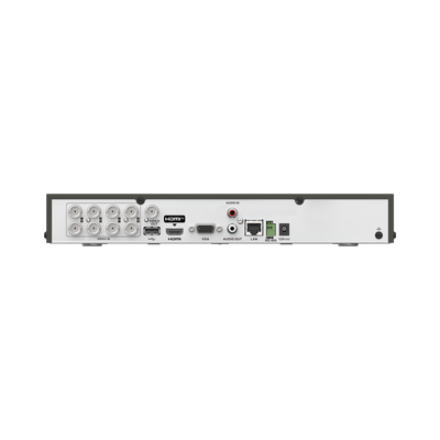 DVR 8 Canales TURBOHD + 4 Canales IP / 5 Megapixel Lite - 3K Lite / Audio Bidireccional por Coaxitron / Reconocimiento Facial / ACUSENSE (Evita falsas alarmas) / 1 Bahía de Disco Duro / Salida de Video en Full HD
